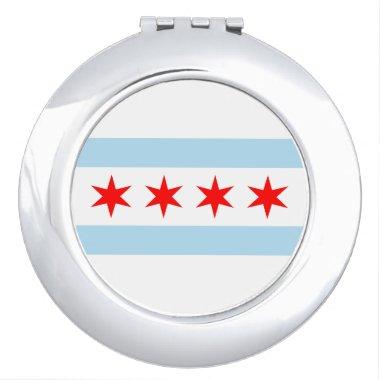 Chicago Flag Souvenir Makeup Mirror