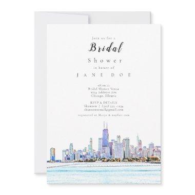 Chicago Skyline Bridal Shower Invitations