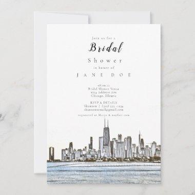 Chicago Skyline Bridal Shower Invitations