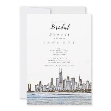 Chicago Skyline Bridal Shower Invitations