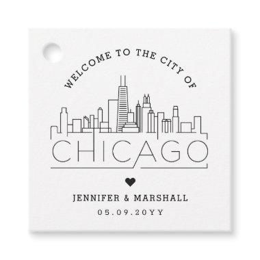Chicago Skyline | Wedding Welcome Favor Favor Tags