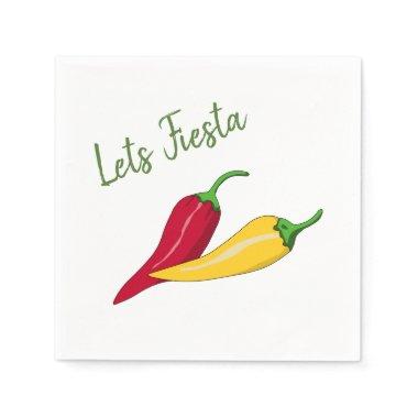 Chili Peppers Fiesta Themed Paper Napkins