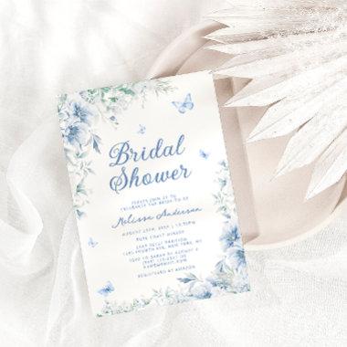 Chinese Blue & White Elegant Bridal Shower Invitations