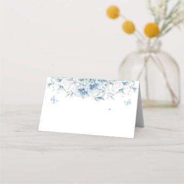 Chinese Blue & White Floral Wedding Place Invitations