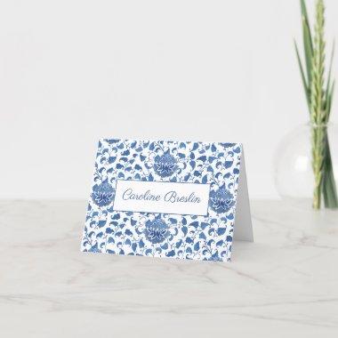 Chinoiserie Chic Blue And White Bridal Shower Thank You Invitations