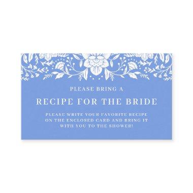 Chinoiserie Floral  Recipe Request Enclosure
