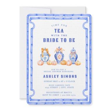 Chinoiserie Ginger Jar Bridal Shower | Tea Party Invitations