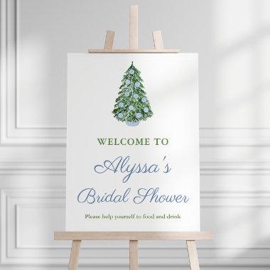 Chinoiserie Holidays Tree Bridal Shower Welcome Foam Board