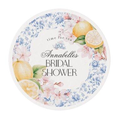 Chinoiserie Lemon Tea  Dessert Favors Edible Frosting Rounds