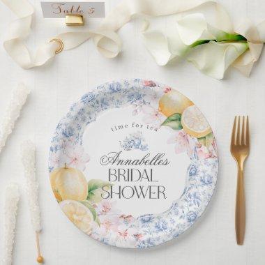Chinoiserie Lemon Tea  Table Decor Paper Plates