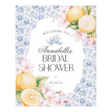 Chinoiserie Lemon Tea  Welcome Sign