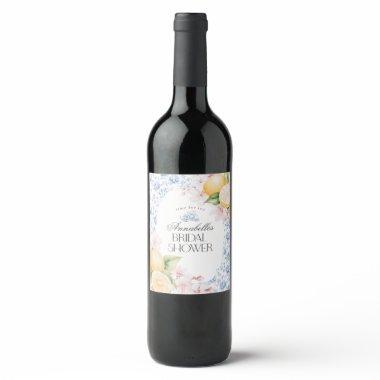 Chinoiserie Lemon Tea Party  Barware Wine Label