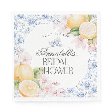 Chinoiserie Lemon Tea Party  Decor Napkins