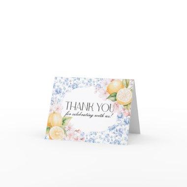 Chinoiserie Lemon Tea Party Toile Thank You