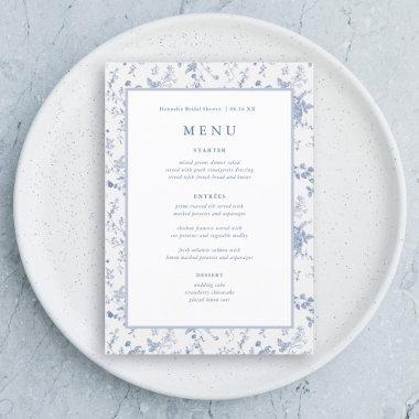 Chinoiserie Something Blue Bridal Shower Menu