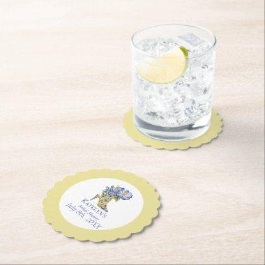 Chinoiserie yellow High-Heel Shoe  Paper Coaster