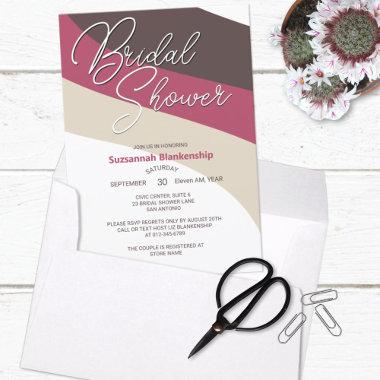 Chocolate Cream Raspberry Horizontal Streams Invitations