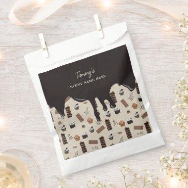 Chocolate Theme Pattern Party Favor Bag