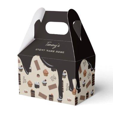 Chocolate Theme Pattern Party Favor Boxes