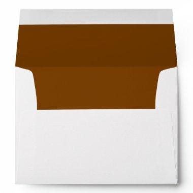 Chocolate Wedding Elegant Modern Return Address Envelope