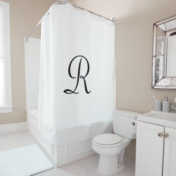 CHOOSE YOUR COLOR Shower Curtain with Monogram