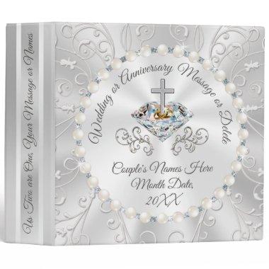 Christian Wedding Photo Album or Anniversary Album 3 Ring Binder