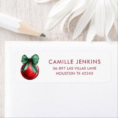 Christmas Baby Shower Return Address Label