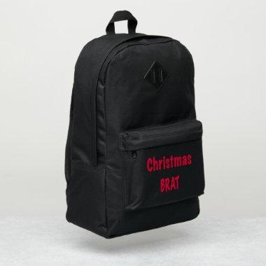 Christmas Brat Red On Black Port Authority® Backpack