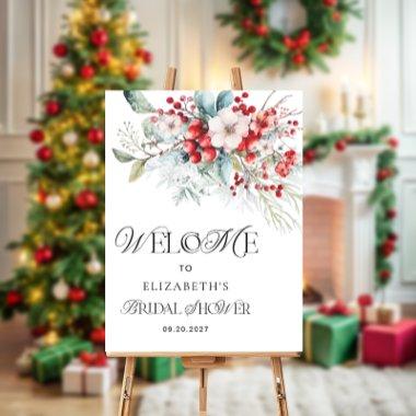 Christmas Floral Elegant  Welcome Foam Board