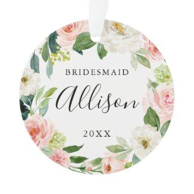 Christmas Gift for Bridesmaid | Floral Bridesmaid Ornament
