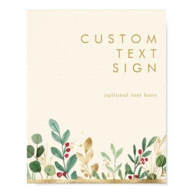 Christmas Greenery | Cream  and Gifts Custom Poster