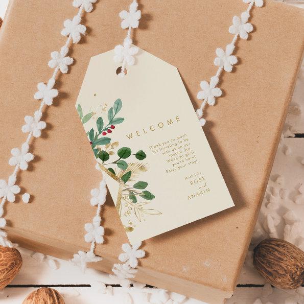 Christmas Greenery | Cream Welcome Gift Tags