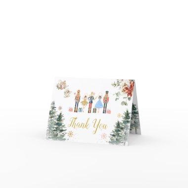 Christmas Nutcracker  Tea Folded Thank You