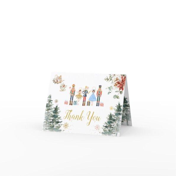 Christmas Nutcracker  Tea Folded Thank You