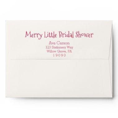 Christmas Ornaments Merry Little Bridal Shower Envelope