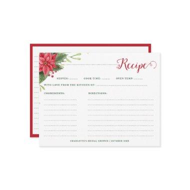 Christmas Poinsettia Winter  Recipe Enclosure