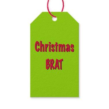 Christmas Red And Brat Green Gift Tags