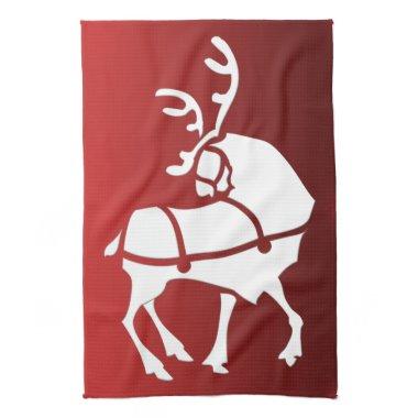 Christmas Reindeer Towel Custom Holiday Tea Towels