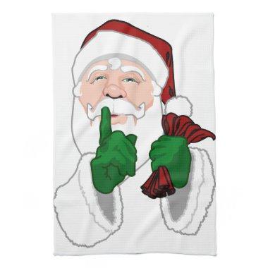 Christmas Santa Towel Custom Holiday Tea Towels