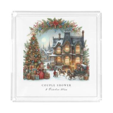 Christmas Season Ceremony Wedding Couple Shower Acrylic Tray