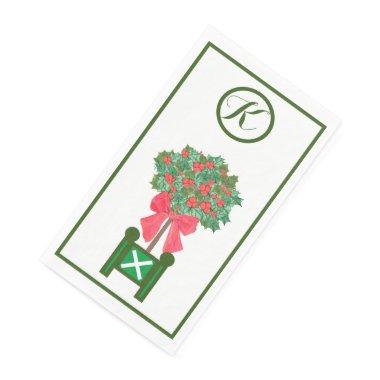 Christmas Topiaries Holly Berry tree Topiary Pape Paper Guest Towels