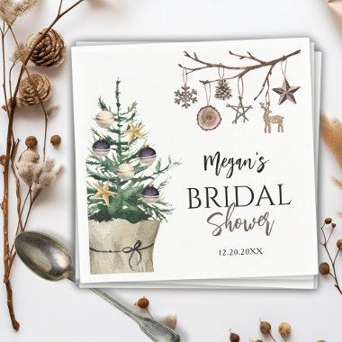 Christmas Tree | Boho Winter Bridal Shower Paper Napkins