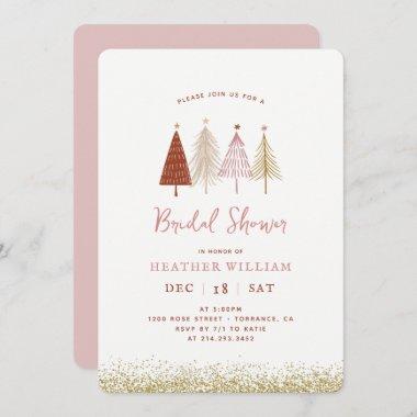 Christmas Tree Winter Wonderland Bridal Shower Invitations