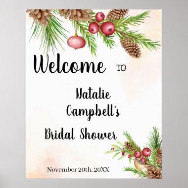 Christmas Welcome Bridal Shower Poster