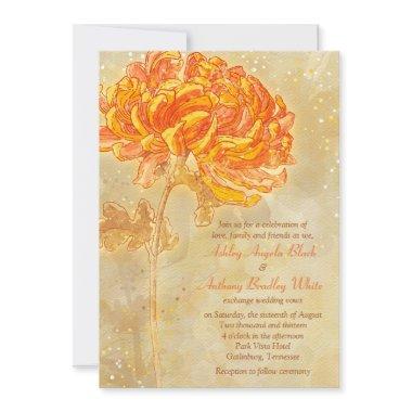 Chrysanthemum Orange Floral Wedding