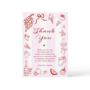 Ciao Bella Italian Hand Drawn  Thank You