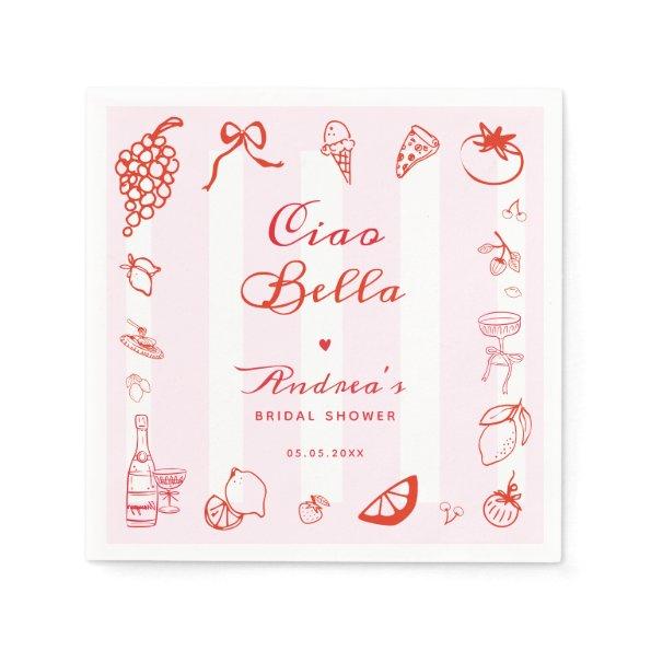 Ciao Bella Italian Hand Drawn Lemon  Napkins