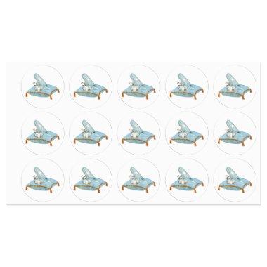 Cinderella Glass Slipper Elegant  Kids' Labels