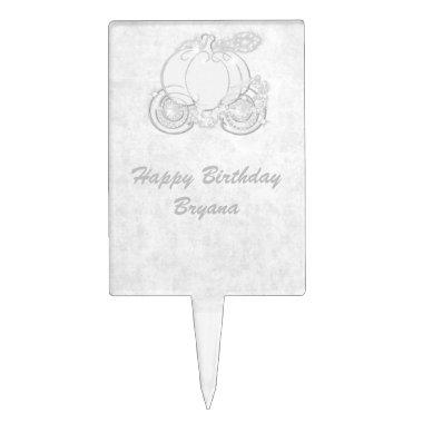 Cinderella Princess Carriage Party Cake Topper