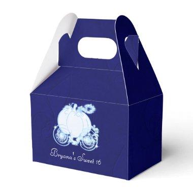 Cinderella Royal Blue Carriage Party Favor Boxes
